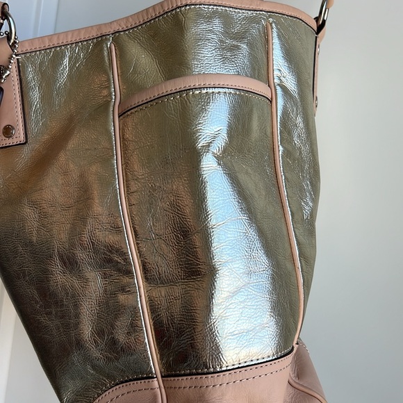 COACH Champagne Gold Tote - Picture 8 of 16